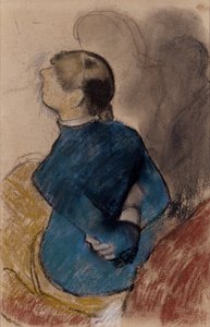 Joven mujer en azul de Edgar Degas