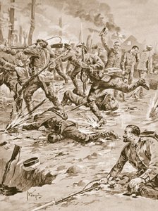 El cabo G. Sanders y su grupo repeliendo un ataque alemán y rescatando a algunos prisioneros de Edgar Alfred Holloway