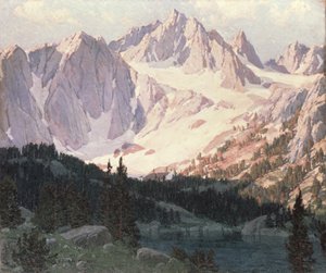 Lago en la Alta Sierra (petróleo) de Edgar Alwin Payne