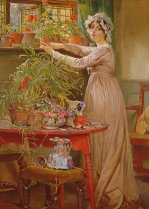 Arreglando flores de Edgar Bundy