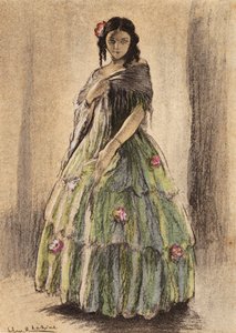 Ilustración para Madame Bovary de Gustave Flaubert (litografía en color)