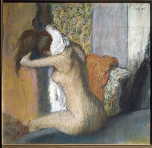 Después del baño (pastel sobre cartón de Edgar Degas