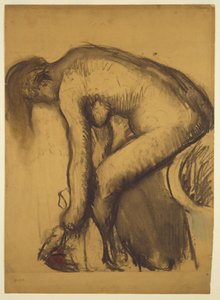 Después del baño (Mujer secándose los pies) de Edgar Degas