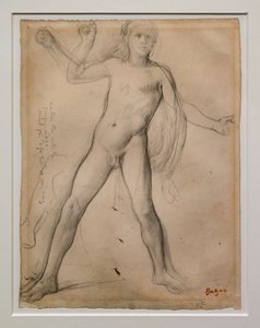 Alejandro y estudio de piernas. Alrededor de 1859-1861. Tinta negra y grafito sobre papel de Edgar Degas