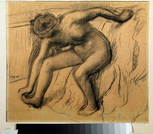 Después del baño. Dibujo de Edgar Degas (1834-1917)