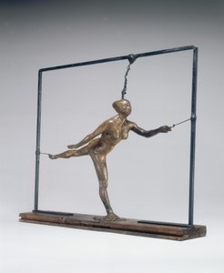 Arabesco sobre la pierna derecha, brazo izquierdo al frente, c. 1885-1890