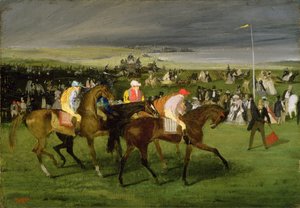 En las carreras: La salida, c.1860-62 de Edgar Degas