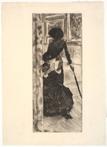 En el Louvre: La pintura (Mary Cassatt) de Edgar Degas