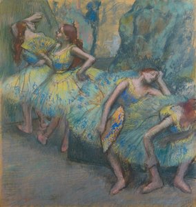 Bailarines de ballet en las alas de Edgar Degas