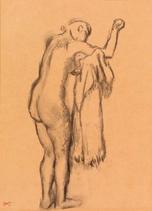 bañista secándose de Edgar Degas