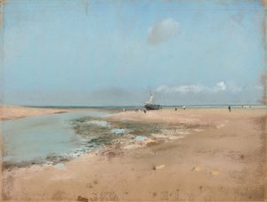 Playa en marea baja (desembocadura del río) de Edgar Degas