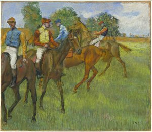 Antes de la Carrera, c.1887-89 de Edgar Degas