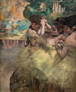 Detrás de escena (también conocido como "Bailarinas amarillas") de Edgar Degas