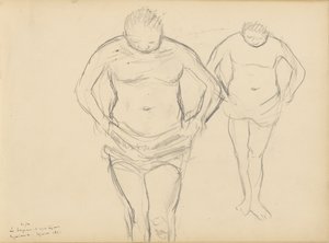 Copias de Bañistas de Cézanne