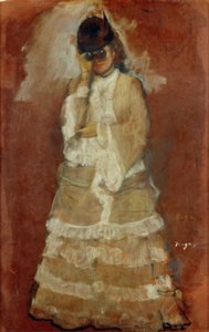 Dama con Binoculares de Edgar Degas
