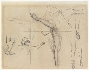 Bailarina - seis bocetos de Edgar Degas