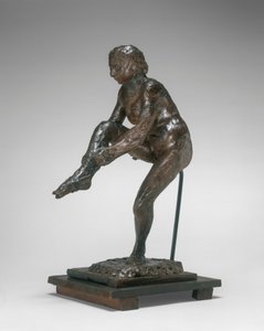 Bailarina poniéndose la media, 1890s-1911 de Edgar Degas