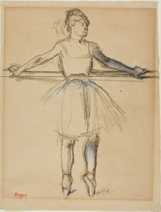 Bailarina en el bar (en punto) de Edgar Degas
