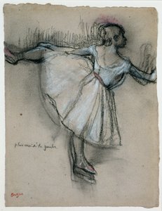 Bailarina en la barra, c.1885 de Edgar Degas