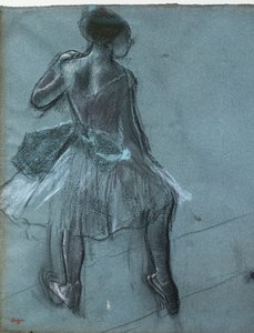 Bailarina de espaldas y tres estudios de pies (detalle) de Edgar Degas