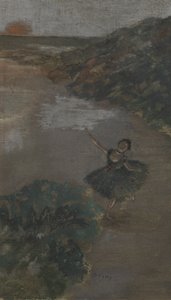 Bailarina en un Escenario, c.1879 de Edgar Degas