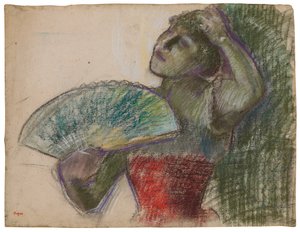 Bailarina con abanico, c.1894 de Edgar Degas