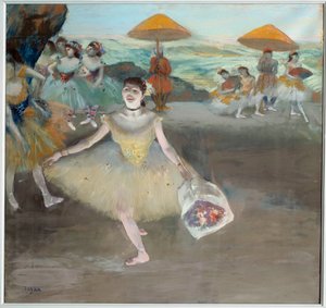 Bailarina con el ramo saludando en el escenario. Pintura de Edgar Degas (1834-1917). 1878. Dim. 0,72x0,77 m. Museo de Orsay, París de Edgar Degas