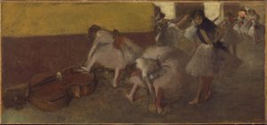 Bailarines en el vestuario de Edgar Degas