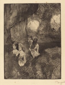 Bailarines en las alas de Edgar Degas