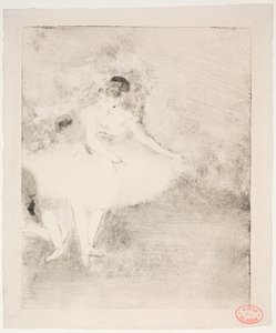 Bailarines en el escenario de Edgar Degas