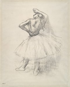 Bailarina de pie, brazo derecho levantado, c.1891 de Edgar Degas