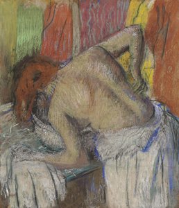 Mujer secándose la espalda, c. 1895 de Edgar Degas