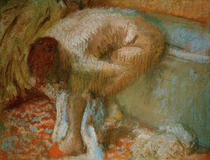 Mujer secándose los pies después del baño de Edgar Degas