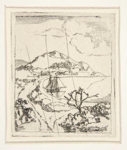 Paisaje griego, o El anclaje de Edgar Degas