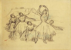 Grupo de bailarines, c.1890-95 de Edgar Degas