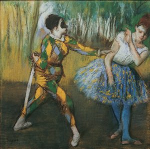 Arlequín y Colombine de Edgar Degas