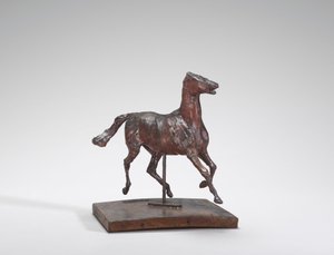 Caballo trotando, los pies no tocan el suelo, 1870s de Edgar Degas