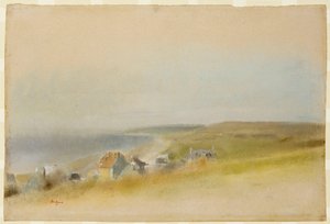 Casas en el borde del acantilado en Villers-sur-Mer, 1869