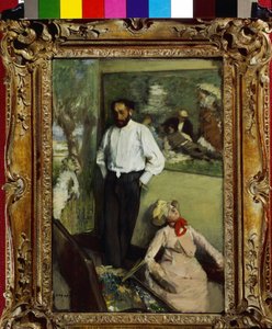 El hombre y el pantalón o Retrato de Henri Michel Levy en su estudio 1879. Pintura de Edgar Degas (1834-1917). Museo Calouste Gulbenkian, Lisboa, Portugal. de Edgar Degas