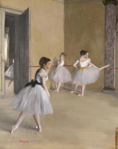 El vestíbulo de la danza en la Ópera de la calle Le Peletier de Edgar Degas