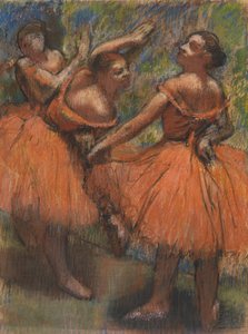 Las faldas rojas, c.1807-1901 (pastel sobre papel) de Edgar Degas