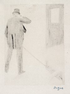 Ludovic Halévy en los Bastidores, c.1880-83 de Edgar Degas