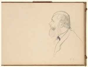 Hombre de perfil de Edgar Degas