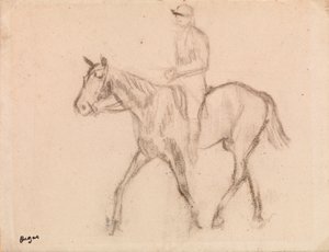 hombre a caballo de Edgar Degas