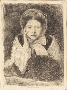 Marguerite De Gas, la hermana del artista, 1860-1862 de Edgar Degas