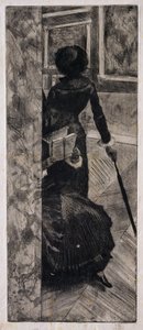 Mary Cassatt en el Louvre, La Galería de Pinturas, 1879-80