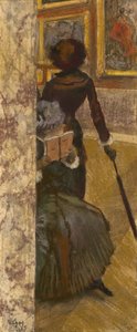 Mary Cassatt en el Louvre: La galería de pinturas, 1885 de Edgar Degas
