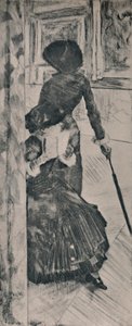 Mary Cassatt en el Louvre, c.1880 de Edgar Degas