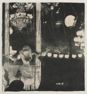 Mlle Bécat en el Café des Ambassadeurs, 1877-1878 de Edgar Degas