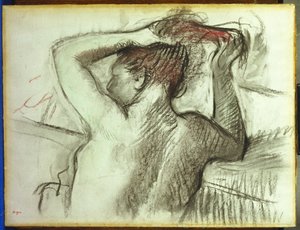 Desnudo peinándose de Edgar Degas